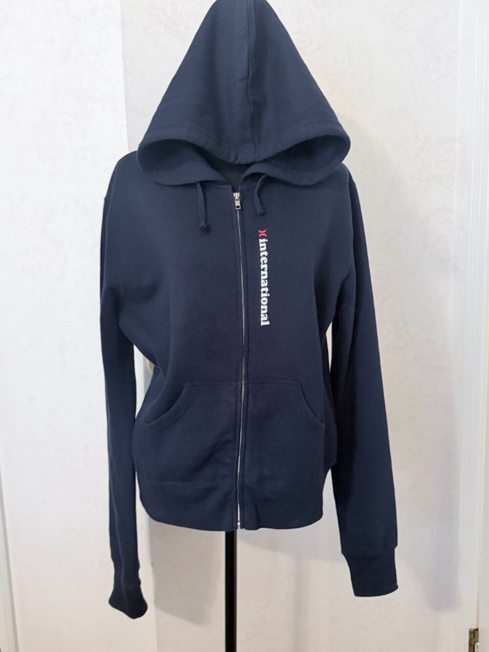 Vintage Hurley International Woman's Navy Zippered Hoodie XL